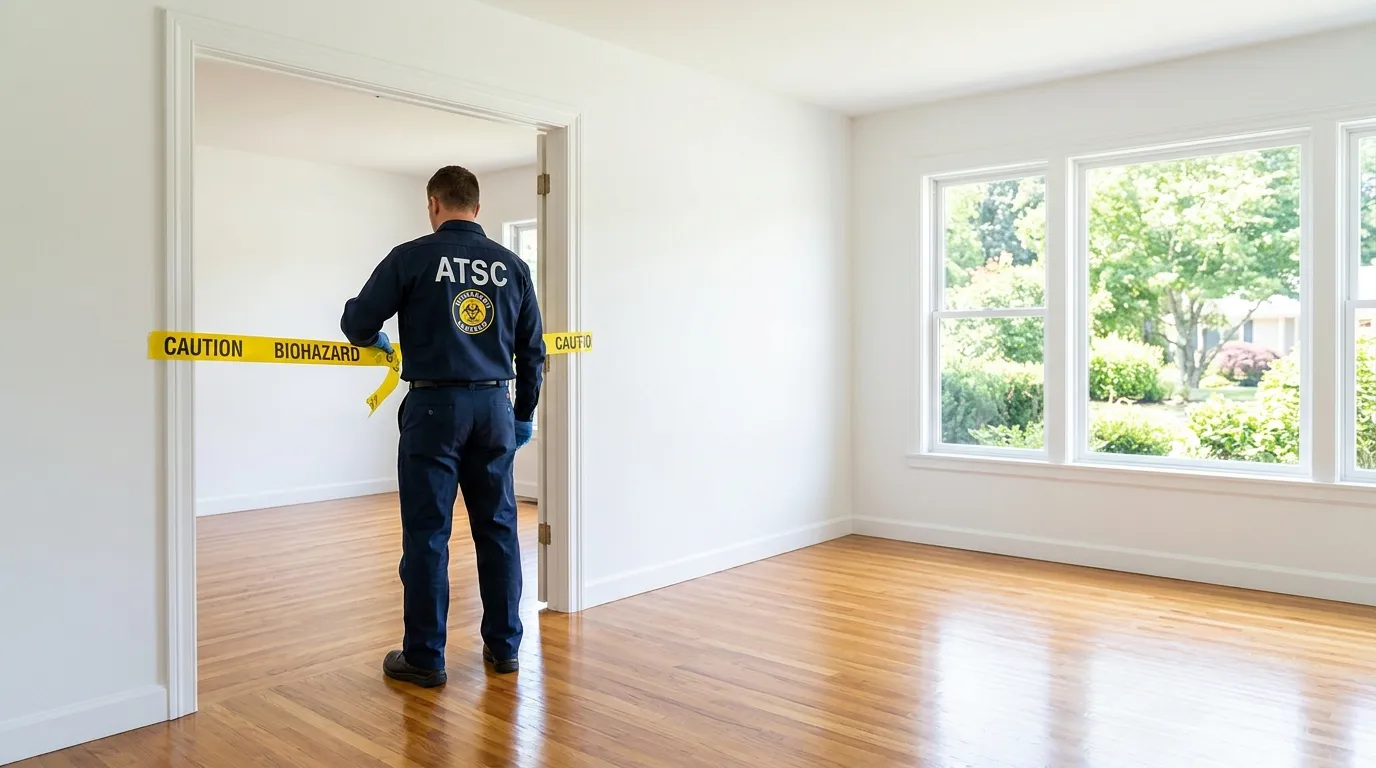 Certified biohazard cleanup crew performing Decomposition Cleanup in Ridgewood